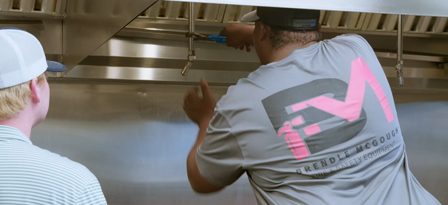 Commercial kitchen fire suppression system service